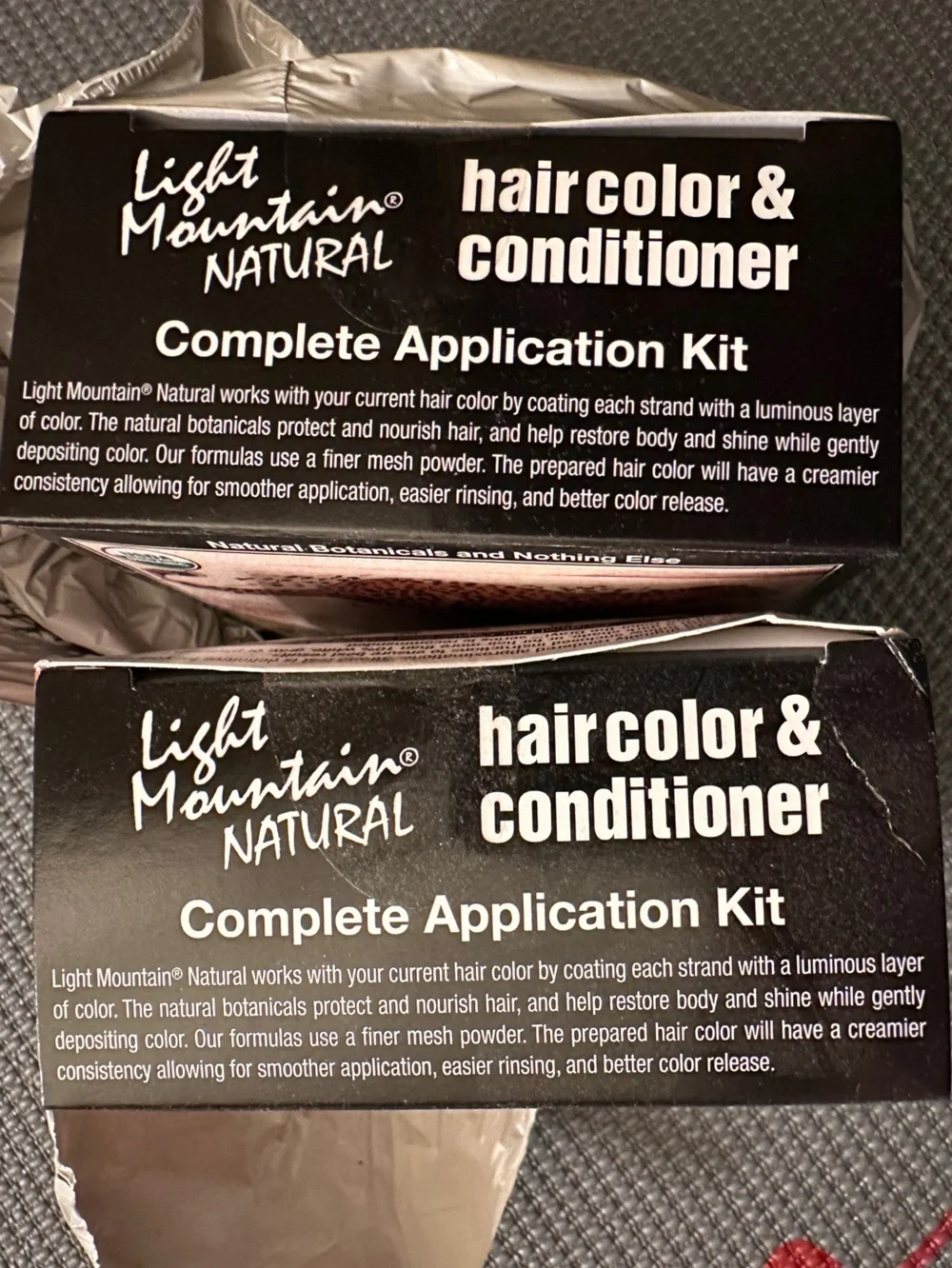 NEW sealed Light Mountain Henna - 2 box set - Hair Color & Conditioner - Auburn